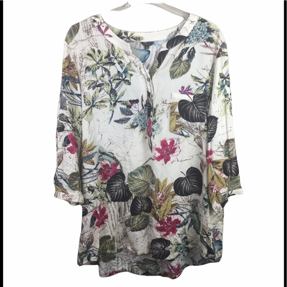 Floryday floral leaf tunic top